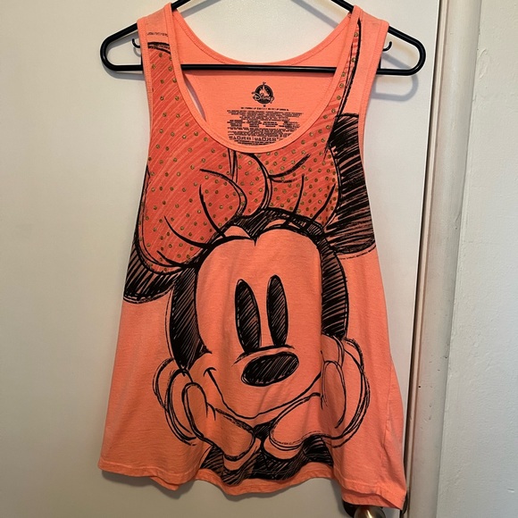 Disney Tops - Minnie Mouse coral racerback tank top